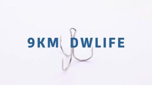 9KM DWLIFE | 9KM Fishing Treble Hook Kit 50/150pcs High Carbon Steel Hooks Strong Sharp Round Bend for Lures Baits Saltwater Freshwater Bass
