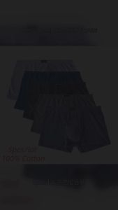100% Pure Cotton Mens Boxer Briefs Middle-Rise Breathable Moisture-Wicking Loose Fit Plus Size Mens Underwear Trunks