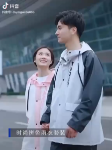 TERPE Storm-resistant Raincoat & Rain Pants Suit Adult Hooded Double-breasted Waterproof Double-pocket Reflective Strip