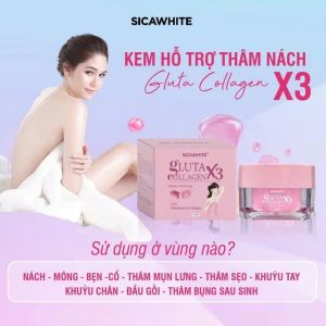 SIÊU HOT HIT-Kem Dưỡng Hỗ Trợ Mờ Thâm Sần - Vùng Nách Mông Bẹn Đầu Gối - Gluta Collagen X3 15gr