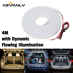 4M Automatic Led Trunk Light Automatic Sensor Car Trunk Light Strip with Dynamic Flowing Illumination for Universal Fit Easy 12V