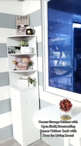 Alivia. Nordic corner cabinet corner locker corner cabinet shelf with drawer locker