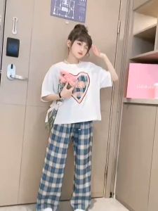 เสื้อผ้าเด็ก ชุดเซ็ต 2 ชิ้น ZANRA ชู้กางเกงลายสก็อตแฟชั่นเด็ก