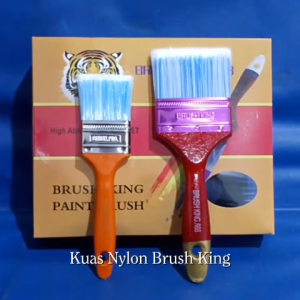 Kuas Nylon Brush King Gg. PVC 555 - 888 Gg. kayu Kuas Cat Nilon Kuas Nilon Kuas Plastik Kuas Tangan Koas Dijamin Halal