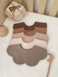 SHENGFEILA | Muted Colors Dual-sided Circular Baby Bib 100% Cotton