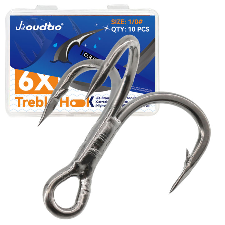 6X Fishing Treble Hook 10Pcs Triple Fishing Hook for Big Game Fishing 8# 6# 4# 2# 1# 1/0 2/0 3/0 Barbed Sharp Hooks on Hard Bait | Lazada 6X Fishing Treble Hook 10Pcs Triple Fishing Hook for Big Game Fishing 8# 6# 4# 2# 1# 1/0 2/0 3/0 Barbed Sharp Hooks on Hard Bait | Lazada