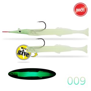 Dụng Cụ Câu Cá Kim Loại D1 Needle Jig Với Mắt 3D 140mm 12.2g Mồi Mềm Chìm Dành Cho Cá Hồi Cá Biển Mồi Giả Chìm DT2006