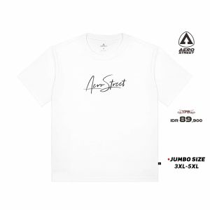 Aerostreet T Shirt Big Size Hysteria Putih Kaos T-Shirt FCBAA
