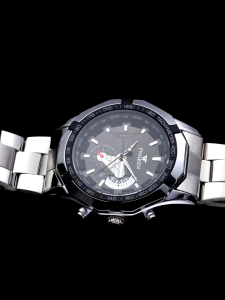 Mens Luxury Watch Stainless Steel Strap Professional Quartz Water Golden Resistant for Casual/Sport