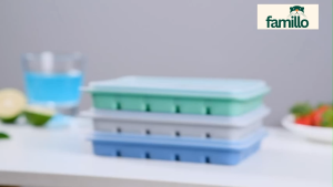 Famillo® Silicone Ice Cube Molder with Cover (15 Grid) Easy Release 15 Grid Flexible Silicone Ice Cube Molds Freezer Ice Trays Stackable for Whiskey Baby Food BPA Free.