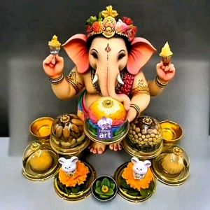 ชุดไหว้พระพิฆเนศ ชุดใหญ่ ชุดมาตรฐานสมบูรณ์ครบถ้วน วันคเณศจตุรถี พิธีตั้งหิ้ง เทศกาลสำคัญ