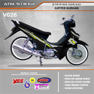 Stiker Striping Variasi Motor: Stiker Spark RX untuk Yamaha Jupiter Z Burhan