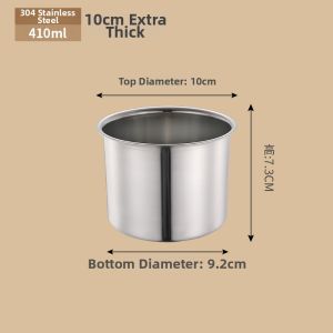 Food Grade 304 Stainless Steel Soup Pot round Barrel Small with Lid Moisture Proof Induction Cooker Gas Universal Home Use for Noodles