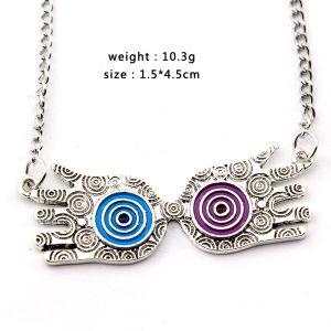 Anime Cute Cartoon Glasses Pendant Necklace Glasses Item Luna Lovegood Demon Eyes for Woman Man Child Cosplay Jewelry Gift