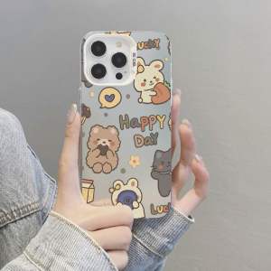 Ốp lưng họa tiết Hapy Day Gấu Thỏ Cute 06 Cao Cấp dành cho iPhone 16 15 14 13 12 11 X XsMax 7plus 8plus Pro Promax Plus