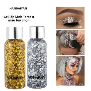 Gel Lấp Lánh Đa Chức Năng Có Độ Bóng Cao 32ml Không Thấm Nước Cho Cơ Thể Mặt Tóc Nghệ Thuật Lấp Lánh Sequin Cho Bữa Tiệc Trang Trí Trang Điểm Lễ Hội
