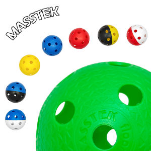 Soft Floorball Training Balls Standard Four Pattern Balls for Dry Land Hockey Massteck Brand Sports Fitness Fans Supplies