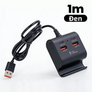 OLAF | Bộ Chia USB 4 Trong 1 30W Sạc Nhanh Kép USB A + Type-C Bộ Mở Rộng Ngoài Cho Laptop Máy Tính Bảng Điện Thoại Di Động Với Cổng USB A & Type-C