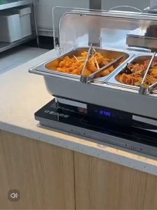 lencon 9L/13.5L Capacity Buffet Food Warmer 1/2/3 Compartments intelligent Temperature Control Stainless Steel with Transparent