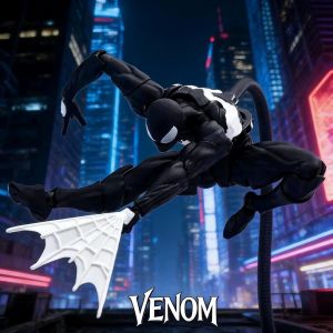 Bandai | MESS TOYS Black Neighbor Symbiont Spider-Man Black Venom Armor Joint Hands-on Model