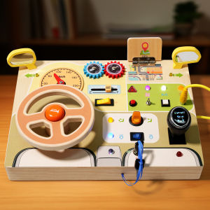 Educational Wooden Circuit Activity Board With LED Light Switch Lock