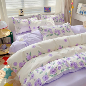 Thick Twill Brushed Four-Piece and Three-Piece Bedding Set Cotton