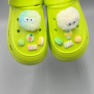 10Pcs/Set Crocs Jibbitz Charms Shoe Accessories Colored Fur Ball Decorations Shoe Buckle Decoration for Crocs
