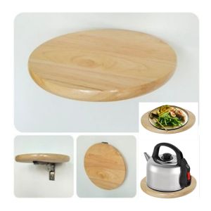 Simple Wall Shelf Folding Plants Hanging Kettle Shelf Solid wood Round shelving Wall-To-Wall