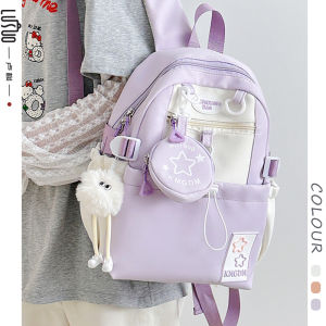 LUSUO | Lightweight Girls Travel Backpack Purple