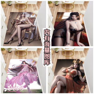 Anime Cartoon Bedroom Decorative Rug Male Model Two Dimensional Single Student Homebody Bedroom Decoration Carpet Pad