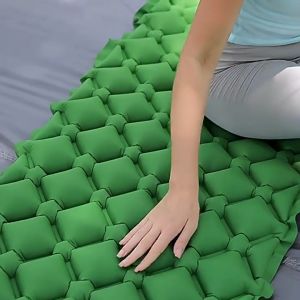 Fun Frog เบาะนอนพกพา แผ่นรองนอน มีหมอน เตียงเป่าลม 190*60ซม ที่นอนเป่าลมสำหรับตั้งแคมป์กลางแจ้ง พกพาสะดวก ถุงเก็บของฟรี