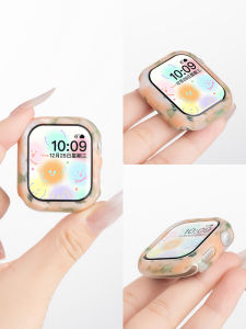 AppleWatch S10 S11 iWatch9 Ultra2 Resin Protective Case Half Wrap Edge Frame Anti-Fall Creative Design Compatible with Apple