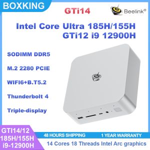Beelink GTi14 UItra 185H/155H/GTi12 i9-12900H DDR5 M.2 PCIE Thunderbolt 4 WIFI6 BT5.2 Win11 MINI PC Gaming Desktops
