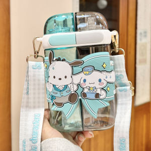 Large Capacity Cartoon Plastic Water Cup with Straw Dual Use Summer 2024 New Design Egg Son Water Cup Tritan Material