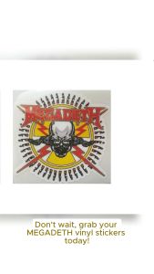 MEGADETH ROCK N ROLL BAND VINYL STICKERS