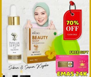 paket plumeria bundle sabun+serum kiyoko phillya beauty soap BPOM  memutihkan &menyehatkan kulit