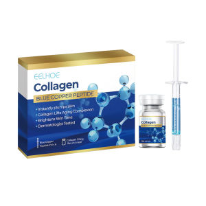 Eelhoe Blue Copper Peptide Anti-Wrinkle Essence Skin Repair Fine Lines Firming Anti-Wrinkle Hydrates Pore Refining Serum Blue Copper Peptide Face Essence Hydrating Serum Reduce Line Firming Face Essence Improve Skin Tone Brightening Serum