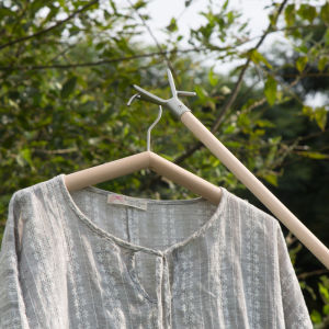 Real Wood Clothes Drying Fork Hanging Rod for Home Use And Clothing Stores Aluminum Fork Branch Clothes Hanger Storage Organizer