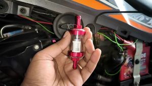 รถจักรยานยนต์ ฟิลเตอร์กรองน้ำมันเบนซิน กรองน้ำมันเบนซิน อลูมิเนียมอัลลอยด์ กรองได้สะอาด ไม่เกิดผลเสียต่อรถ 1ชิ้น