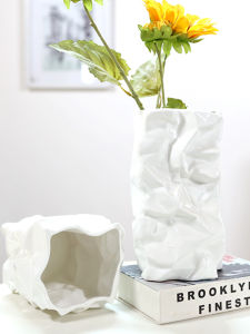 Bình Hoa Gốm Trắng Đơn Giản Sang Trọng Bình Hoa Thủy Tinh Trang Trí Nhà Cửa Trang Trí Bàn Ăn Phòng Khách Bình Hoa Bằng Sứ