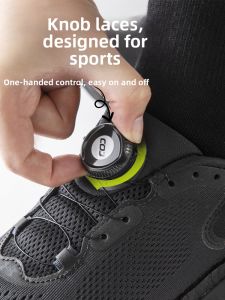FENKAN | Rotating Buckle Shoelaces Quick Tie System for Adults and Children Black