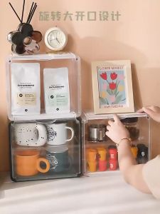 Acrylic display cabinet Transparent storage cabinet Dustproof transparent assembly storage cabinet is used for toy display and home Decoration REFURBISHED