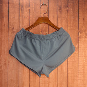 กางเกงขาสั้นวิ่งชายผ้าฝ้ายแท้สีพื้น กางเกงขาสั้นวิ่งมาราธอนสามส่วน กางเกงขาสั้นกีฬาฟิตเนส กระชับสัดส่วน กางเกงกีฬาสำหรับผู้ชาย