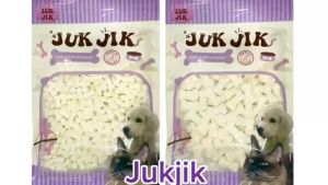 JUK JIK นมแพะอัดเม็ด สำหรับสุนัขและแมว นมเม็ดและเม็ดใหญ่ ขนาด 500 กรัม