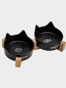 Petdebby | Anti-Spill Ceramic Cat Water and Food Bowl