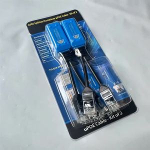 RJ45 Splitter Combiner UPOE Cable Two POE Camera Use One Net Cable POE Adapter Cable Connectors Passive Power Cable