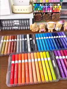 Acrylic Marker Pen Set Box-packed Coloring Set Color Pen Painting Highlighter Pen Set Art Supplies