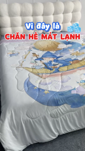 Mền Mùa Hè Vải Lạnh Cao Cấp EMA - Chăn Lạnh Điều Hòa Giặt Máy Nhanh Khô Không Xô Lệch Form