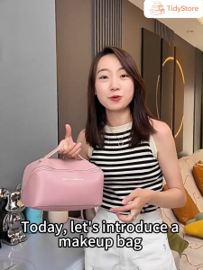 【TidyStore】 READY STOCK Large-capacity Handheld Skincare and Makeup Storage Bag Portable Travel Makeup Bag Cosmetic Storage Bag Makeup Storage Pouch High-end Travel Toiletry Bag