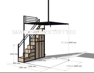 Custom Loft Bed Singapore | High Ceiling Small Room Transformation Bolt Structure Easy Dismantle No High Dismantling Fee Staircase Storage Cabinet Custom Size for HDB Condo